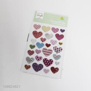 Good Quality Heart Pattern Colorful Decorative Sticker