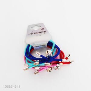 Promotional cheap 4pcs colorful elastic hair rings