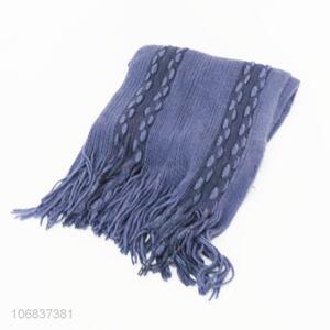 Low price adults winter warm outdoor knitted scarf
