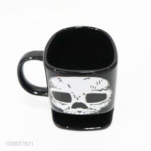 Competitive Price Skull Ceramic Cup Water Cup with Handle