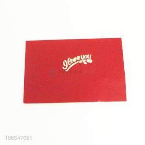 Wholesale price red paper greeting card