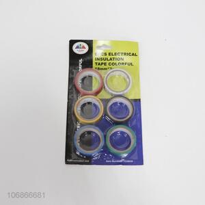 Factory price 6pcs colorful electrical insulation tape