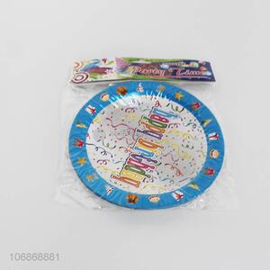 Low price party supplies 10pcs round paper plate