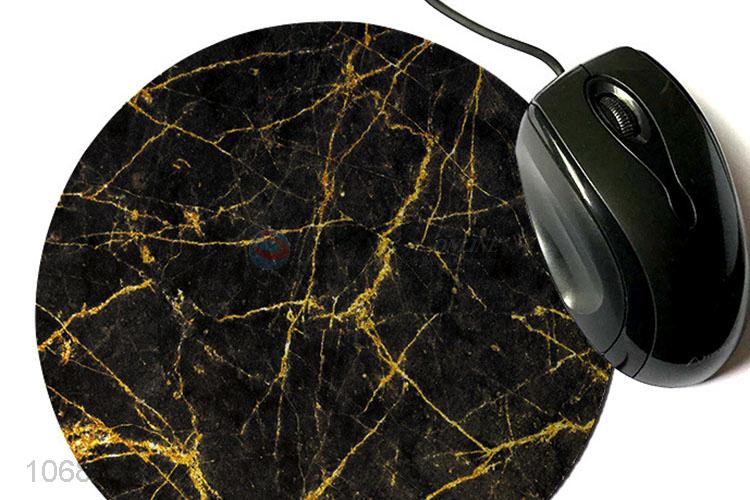 New Style Personalized Round Printed Marble Pattern Non-Slip Comfortable Mouse Pad