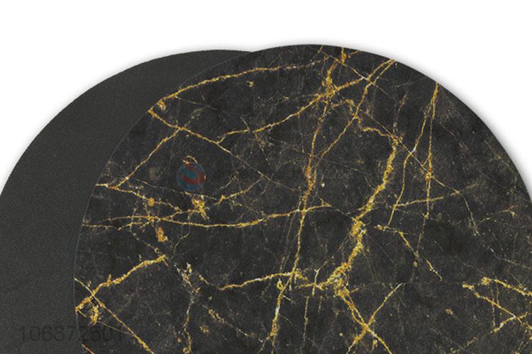 New Style Personalized Round Printed Marble Pattern Non-Slip Comfortable Mouse Pad
