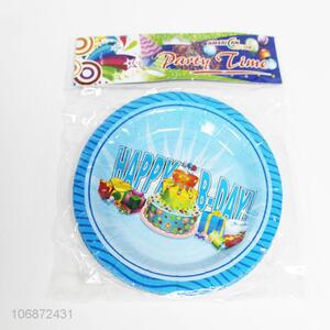 Factory sell party supplies 10pcs birthday cake round paper plate