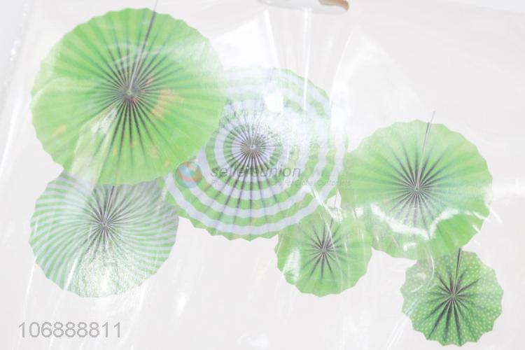 Top supplier party decoration hanging round paper fans party fans
