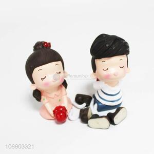 Cartoon Design Couples Resin Craft Ornaments