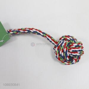 Wholesale Colorful Polyester Woven Rope Chew Toy For Pet