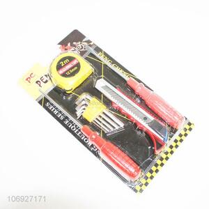 Bottom price hand tool set screwdriver hex wrenches art knife 2m tape measure
