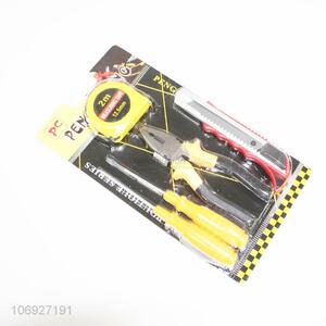 Professional supply hand tool set screwdriver combination plier snap-off knife 2m measuring tape