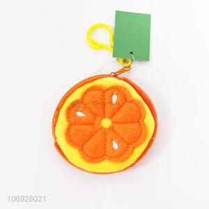 Contracted Design Fruits Orange Shaped Coin Purse Children Wallet Purse
