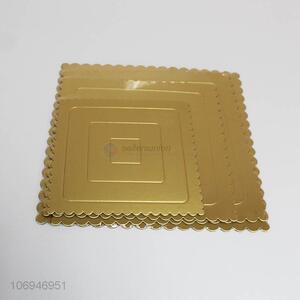 New products 4pcs golden square paper cake tray for party