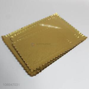 Wholesale price 3pcs/set golden rectangular paper cake tray for party