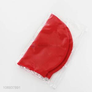 Wholesale Red Silicone Swimming Cap