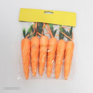 Customizable logo 6pcs gold powder foam Easter carrots for decoration
