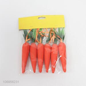 Reasonable price 6pcs red foam Easter carrots for decoration