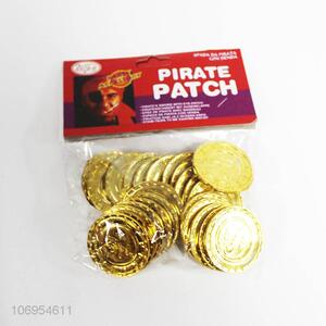 Low price 24pcs pirate gold coins plastic coins