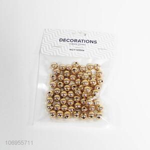 Wholesale cheap gold perforated ABS beads loose beads for jewelry making