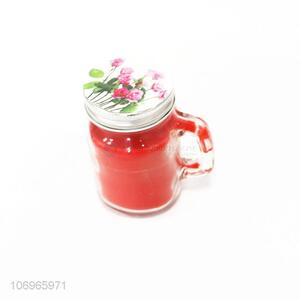 Wholesale newest home decoration colored candle in glass cup