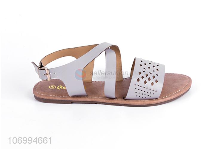 Latest style ladies summer laser cutting sandal fashion sandals