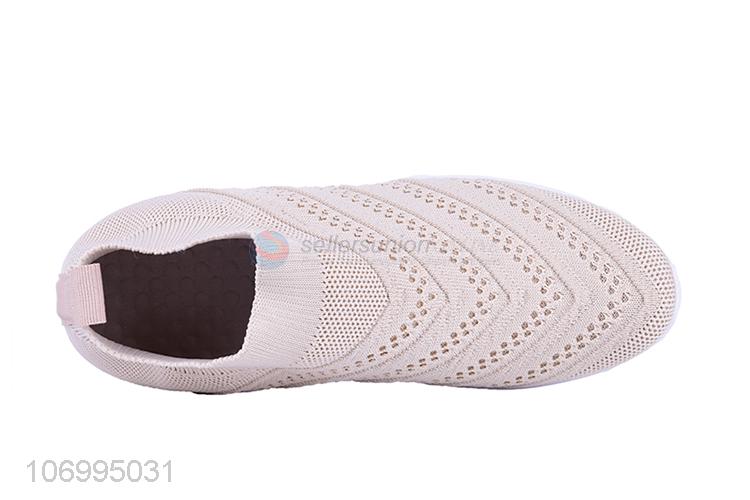Good price women summer knitted mesh slip-on sports shoes casual shoes