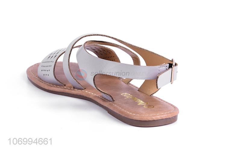 Latest style ladies summer laser cutting sandal fashion sandals