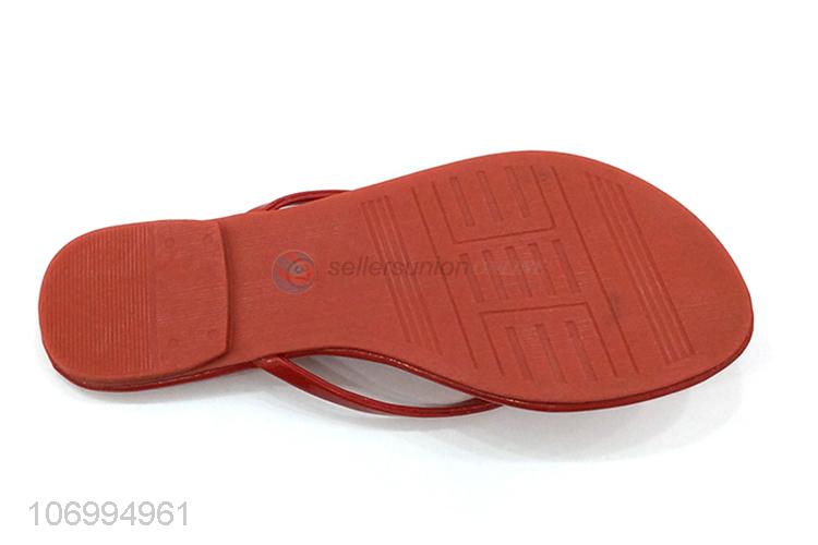 Wholesale custom logo 5 colors summer women flip flops slippers