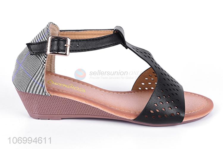 Reliable quality ladies summer laser cutting sandal fashion sandals