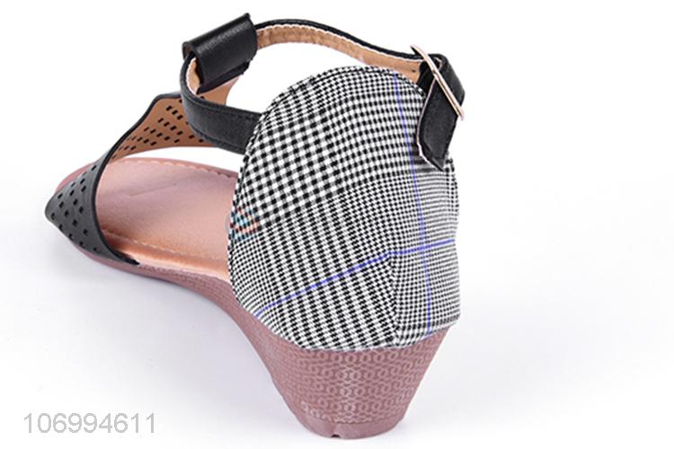 Reliable quality ladies summer laser cutting sandal fashion sandals