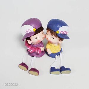 Good quality hanging feet outsteam doll resin figurine home ornaments