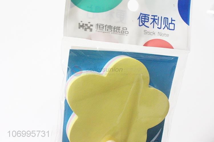 New Style Flower Shape Colorful Sticky Note Self-Adhesive Post-It Note