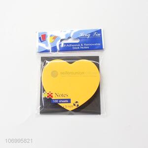 Newest 100 Sheets Heart Shape Colorful Sticky Note