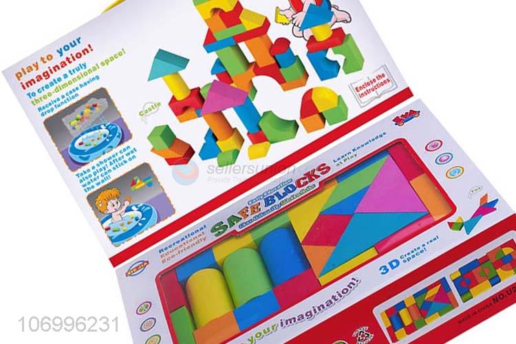 Wholesale price 49pcs children intelligent toys colorful EVA building blocks