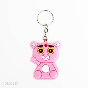 New design silicone pink bear souvenirs key chain