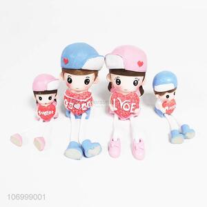 Cheap Price Cartoon Couples Resin Craft Decoration for Gift