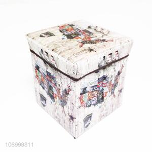 Factory sell non-woven fabric home foldable storage box chair
