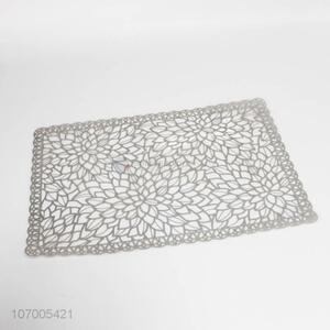 Wholesale environmental rectangle dinner mat pvc table mat hollow placemat