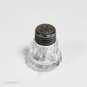 Wholesale clear glass salt and pepper bottle with metal lid