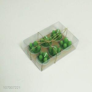 Contracted Design 6PC Mini Potted Plant Shape Art Cactus Candle