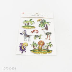 Competitive price 3D cartoon animals puffy stickers for kids