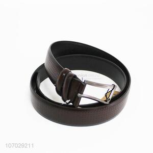 Wholesale factory pin buckle formal belt pu leather men belt