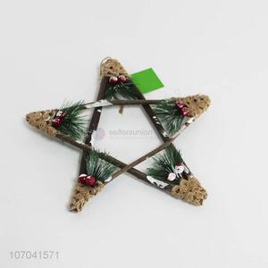 Wholesale products handmade Christmas wooden star ornaments