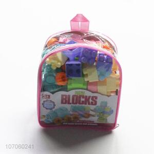 Portable Backpack Plastic Puzzle Building Blocks Set