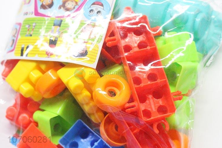 Cartoon Design Plastic Puzzle Building Blocks Set For Kids