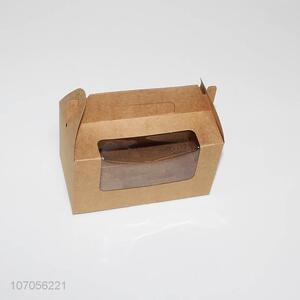 Wholesale price kraft paper food packaging box with window