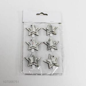 Factory direct sale Christmas tree top star shape wooded clip