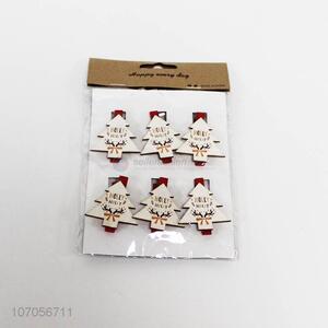 Good quality Christmas tree shape clothespins photo wood clips