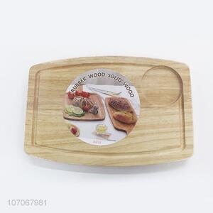 High Quality Rubber Wood Food Serving Tray Wooden Bread Boards