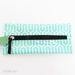 Wholesale cheap creative geometric pattern pvc pen bag